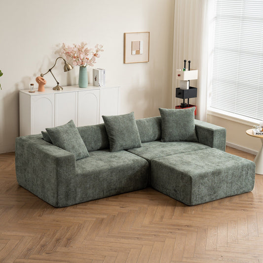 Canapé modulaire 3 places Cloud avec fauteuil en L pour salon et chambre à coucher
