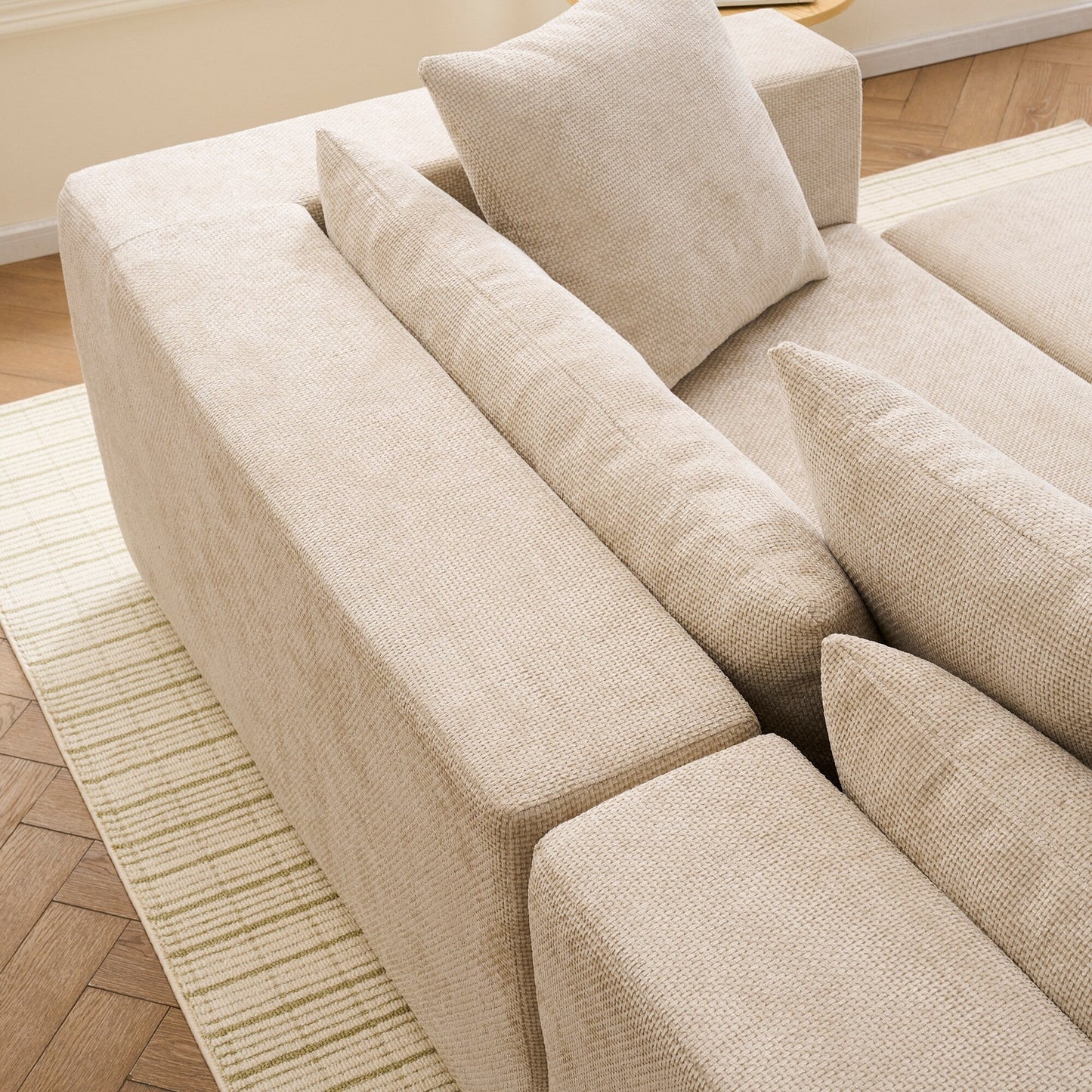 Canapé modulaire 3 places Cloud avec fauteuil en L pour salon et chambre à coucher