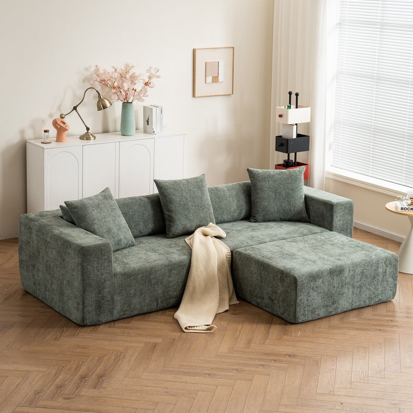Canapé modulaire 3 places Cloud avec fauteuil en L pour salon et chambre à coucher