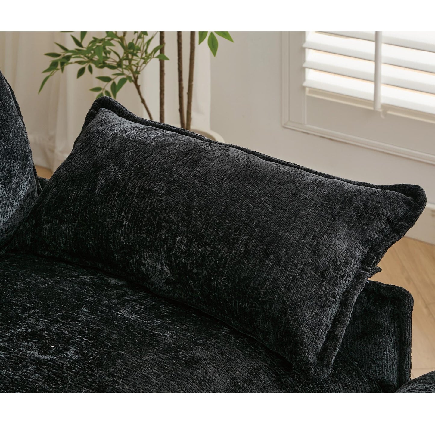 Canapé modulable en U 6 places avec pouf amovible et coussins d'accoudoirs pour salon ou appartement