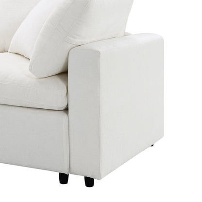 Canapé-lit modulaire Cloud, ensemble de canapés sectionnels en chenille avec pouf, combinaison libre, canapé-lit convertible en U