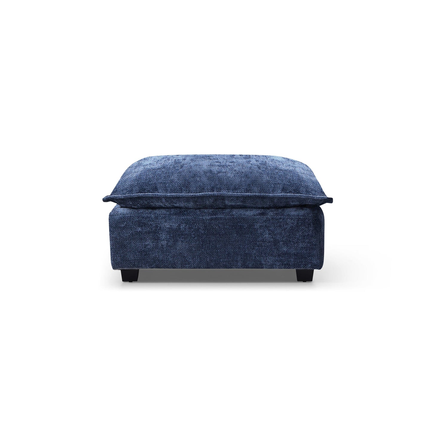 Canapé modulable en L en lin avec pouf réversible, coussins en duvet de canard moelleux, idéal pour le salon ou le bureau