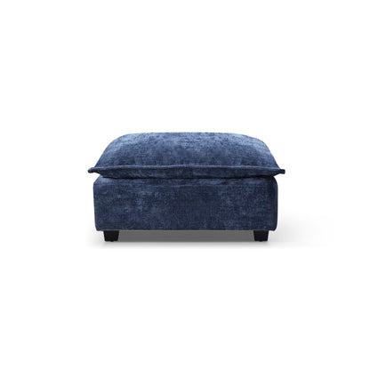 Canapé modulable en L en lin avec pouf réversible, coussins en duvet de canard moelleux, idéal pour le salon ou le bureau