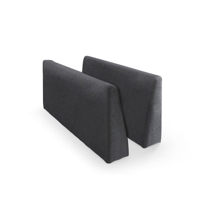 Canapé modulable en L en lin avec pouf réversible, coussins en duvet de canard moelleux, idéal pour le salon ou le bureau