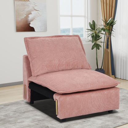 Canapé sectionnel modulaire, canapé nuage moderne et confortable, canapé profond arc-en-ciel en velours côtelé avec coussin amovible