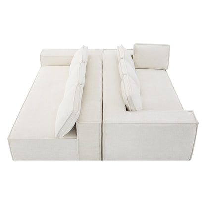 Canapé sectionnel modulaire, ensemble de canapés 6 places en chenille infroissable, combinaison libre 2 pièces, ensemble de canapés nuage moderne en forme de L