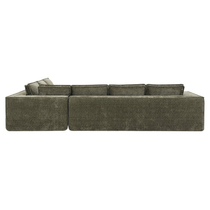 Canapé sectionnel modulaire, ensemble de canapés 6 places en chenille infroissable, combinaison libre 2 pièces, ensemble de canapés nuage moderne en forme de L
