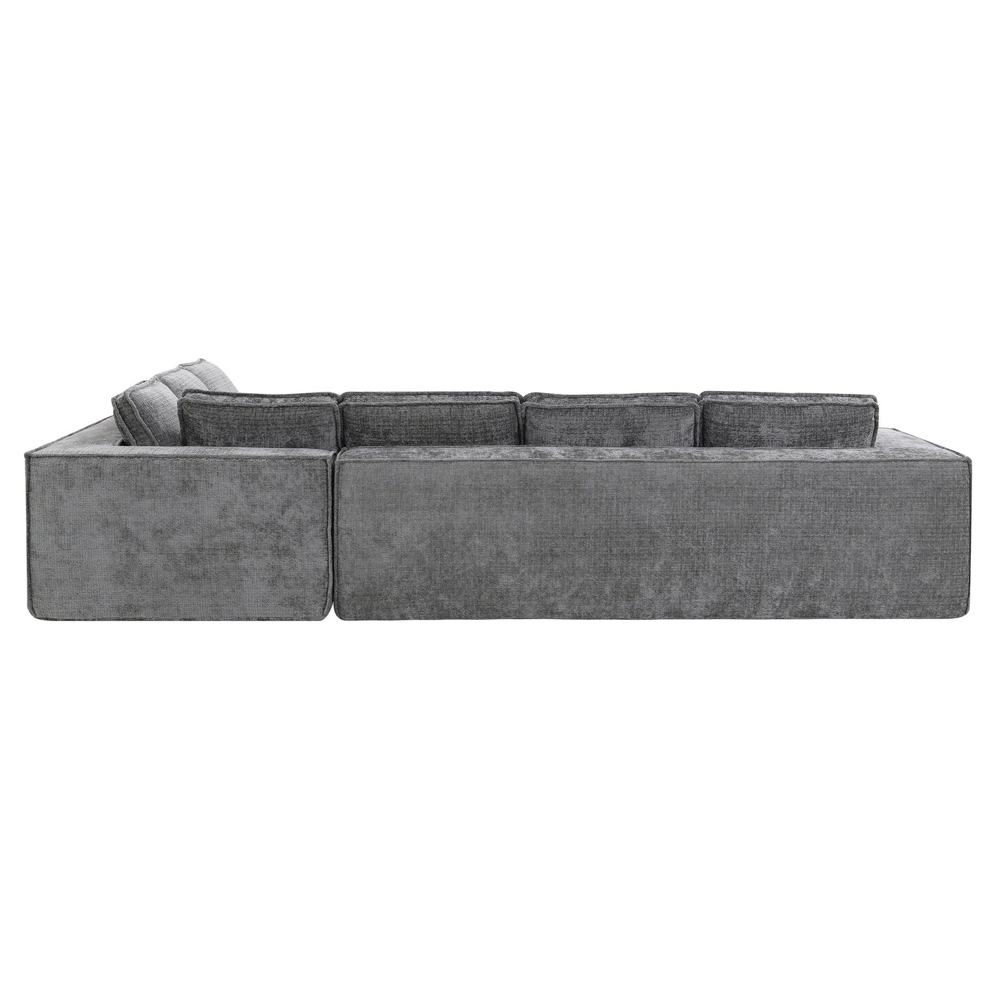 Canapé sectionnel modulaire, ensemble de canapés 6 places en chenille infroissable, combinaison libre 2 pièces, ensemble de canapés nuage moderne en forme de L