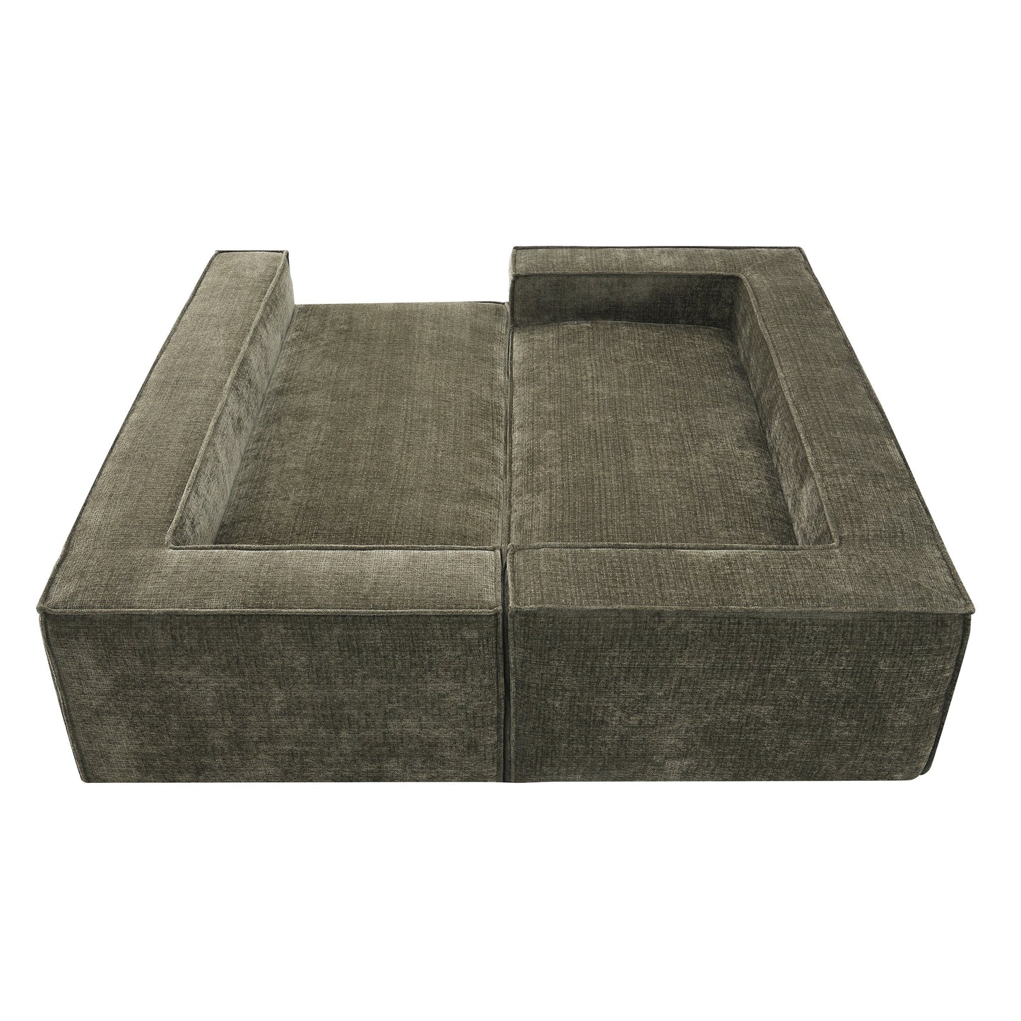 Canapé sectionnel modulaire, ensemble de canapés 6 places en chenille infroissable, combinaison libre 2 pièces, ensemble de canapés nuage moderne en forme de L