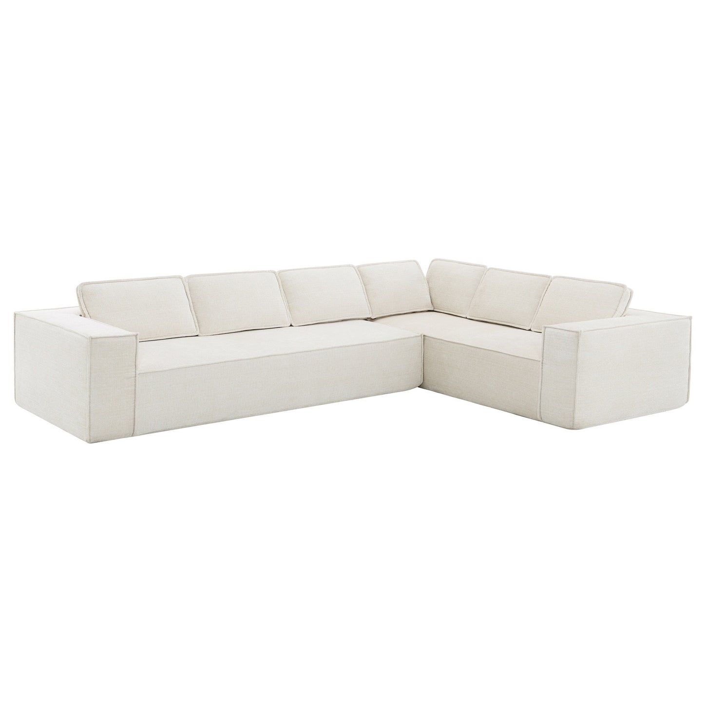 Canapé sectionnel modulaire, ensemble de canapés 6 places en chenille infroissable, combinaison libre 2 pièces, ensemble de canapés nuage moderne en forme de L