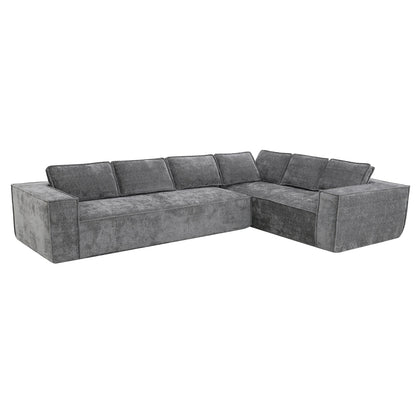 Canapé sectionnel modulaire, ensemble de canapés 6 places en chenille infroissable, combinaison libre 2 pièces, ensemble de canapés nuage moderne en forme de L