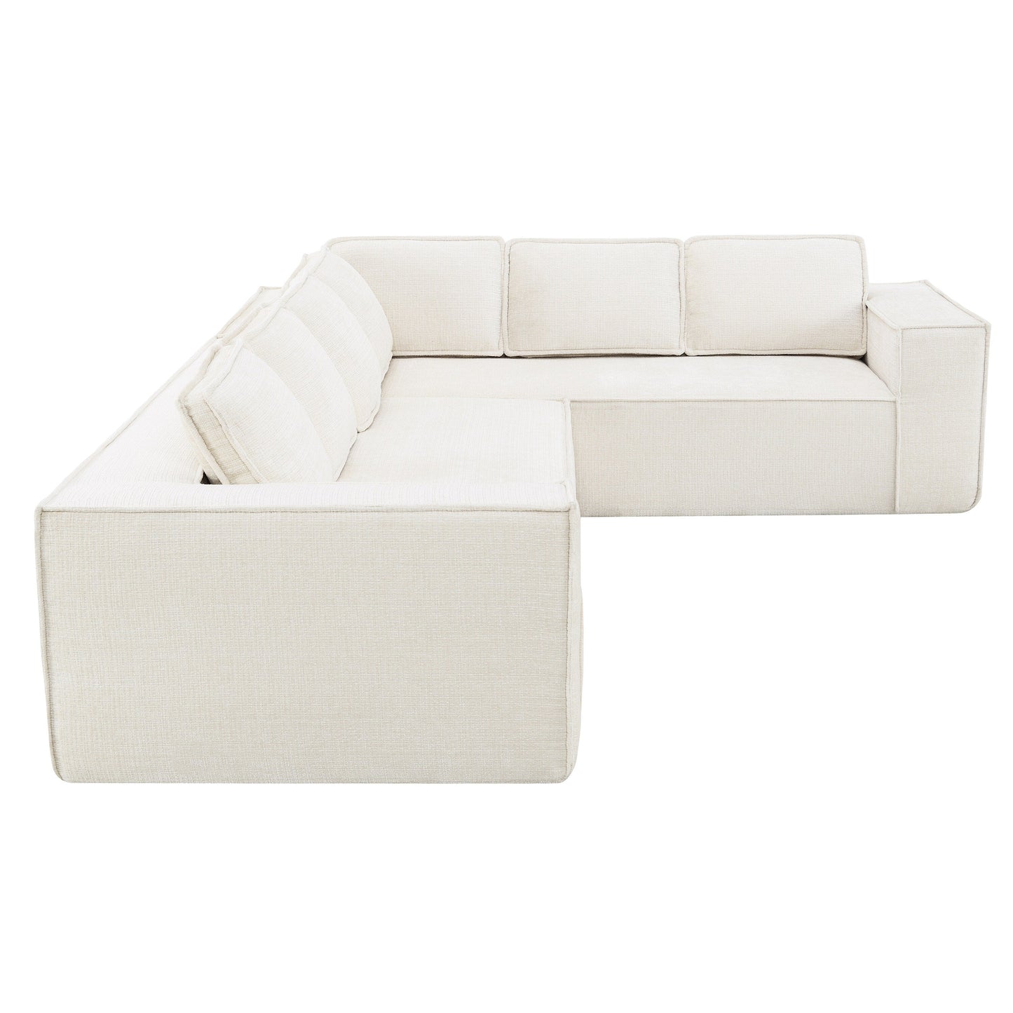 Canapé sectionnel modulaire, ensemble de canapés 6 places en chenille infroissable, combinaison libre 2 pièces, ensemble de canapés nuage moderne en forme de L