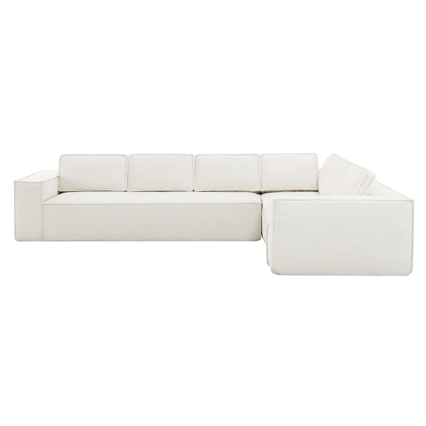 Canapé sectionnel modulaire, ensemble de canapés 6 places en chenille infroissable, combinaison libre 2 pièces, ensemble de canapés nuage moderne en forme de L