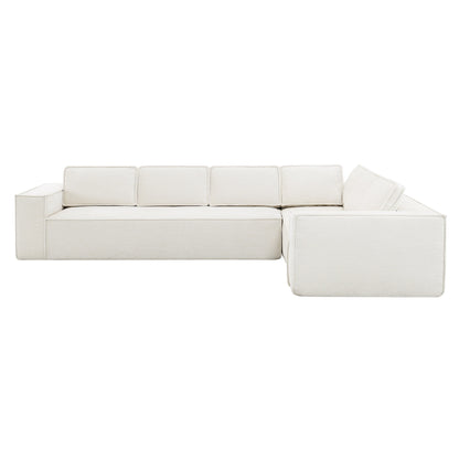 Canapé sectionnel modulaire, ensemble de canapés 6 places en chenille infroissable, combinaison libre 2 pièces, ensemble de canapés nuage moderne en forme de L