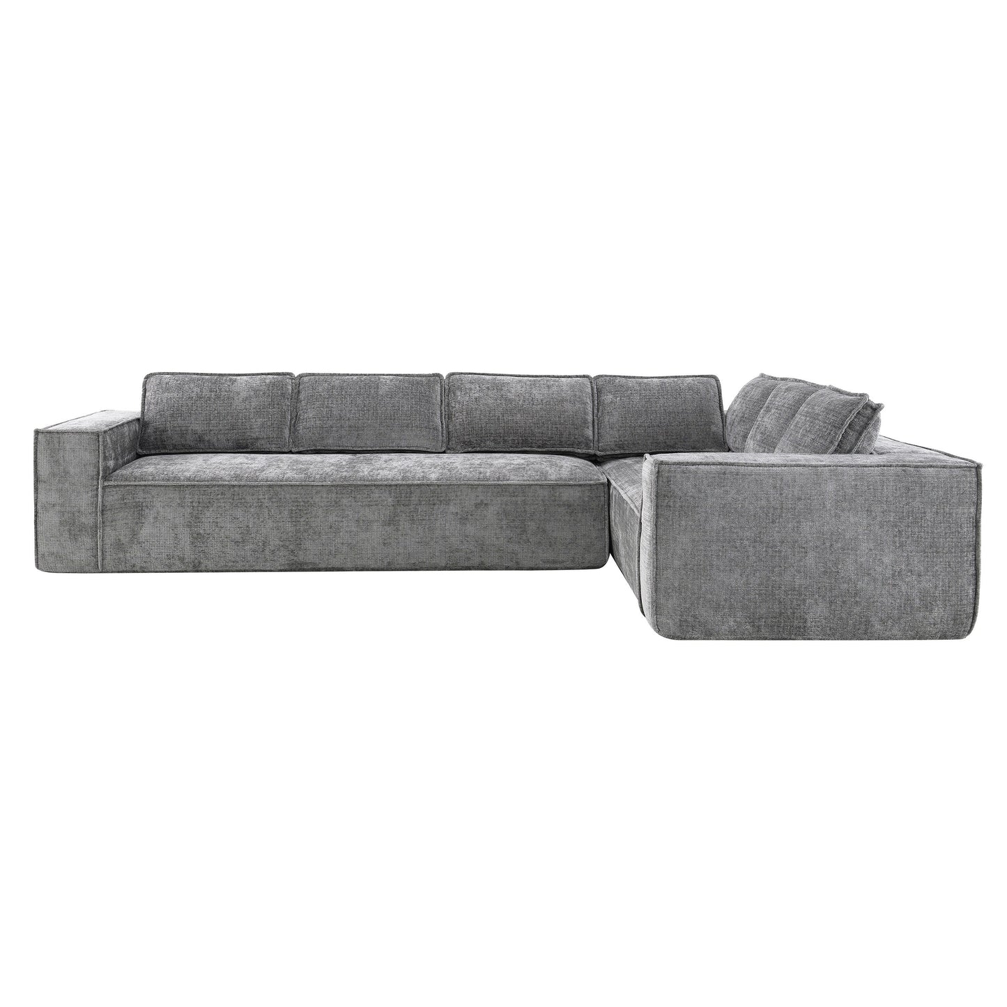 Canapé sectionnel modulaire, ensemble de canapés 6 places en chenille infroissable, combinaison libre 2 pièces, ensemble de canapés nuage moderne en forme de L