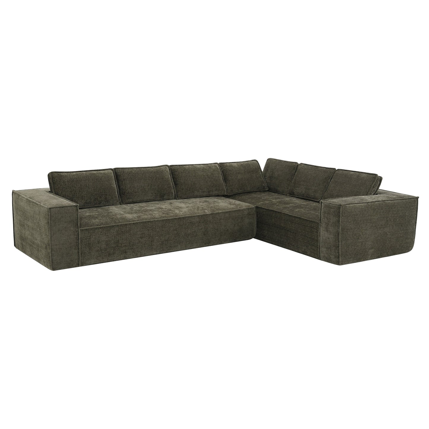 Canapé sectionnel modulaire, ensemble de canapés 6 places en chenille infroissable, combinaison libre 2 pièces, ensemble de canapés nuage moderne en forme de L