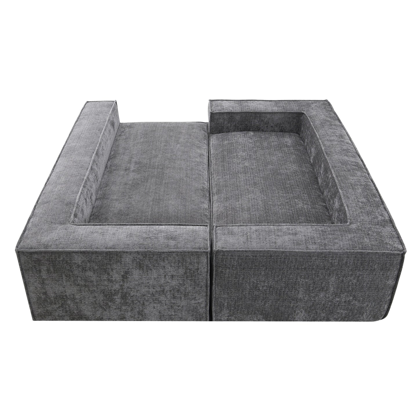Canapé sectionnel modulaire, ensemble de canapés 6 places en chenille infroissable, combinaison libre 2 pièces, ensemble de canapés nuage moderne en forme de L
