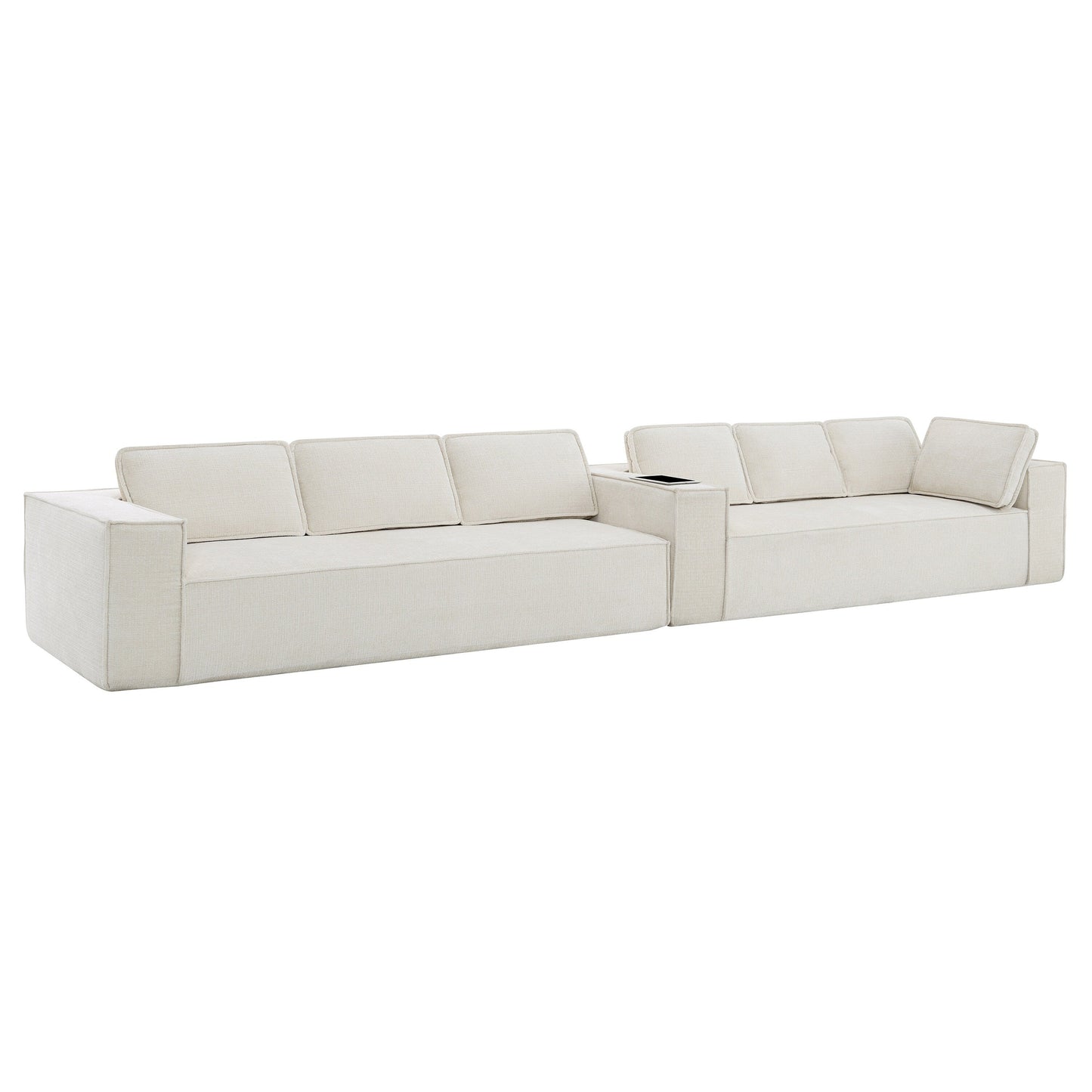 Canapé sectionnel modulaire, ensemble de canapés 6 places en chenille infroissable, combinaison libre 2 pièces, ensemble de canapés nuage moderne en forme de L