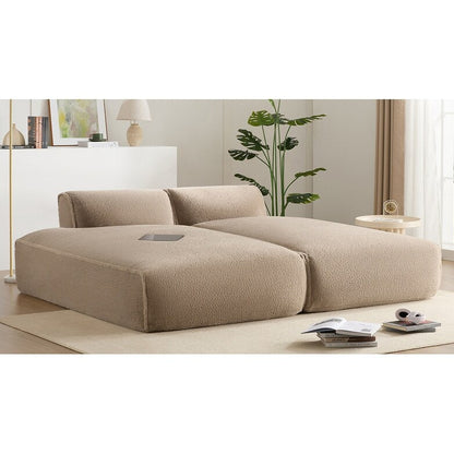 Canapé sectionnel modulaire, entièrement compressé, spacieux, rempli de mousse, pour salon, design adapté aux personnes âgées