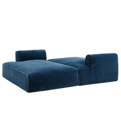 Canapé sectionnel modulaire, entièrement compressé, spacieux, rempli de mousse, pour salon, design adapté aux personnes âgées
