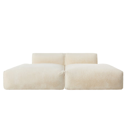 Canapé sectionnel modulaire, entièrement compressé, spacieux, rempli de mousse, pour salon, design adapté aux personnes âgées