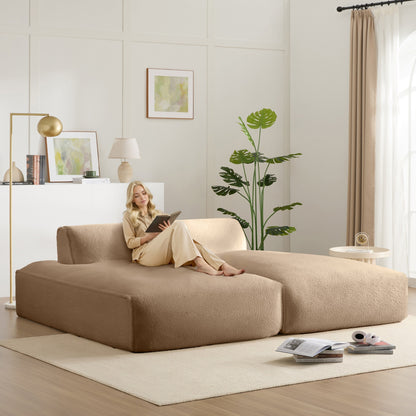 Canapé sectionnel modulaire, entièrement compressé, spacieux, rempli de mousse, pour salon, design adapté aux personnes âgées