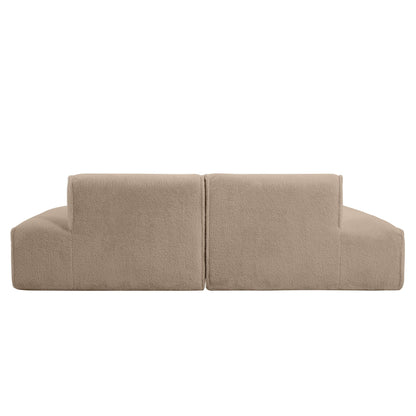Canapé sectionnel modulaire, entièrement compressé, spacieux, rempli de mousse, pour salon, design adapté aux personnes âgées