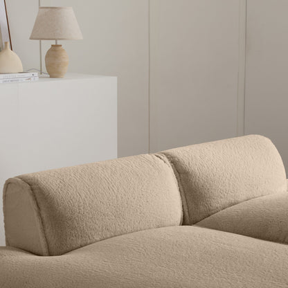 Canapé sectionnel modulaire, entièrement compressé, spacieux, rempli de mousse, pour salon, design adapté aux personnes âgées
