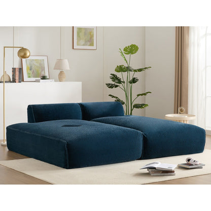 Canapé sectionnel modulaire, entièrement compressé, spacieux, rempli de mousse, pour salon, design adapté aux personnes âgées