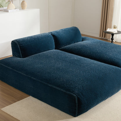 Canapé sectionnel modulaire, entièrement compressé, spacieux, rempli de mousse, pour salon, design adapté aux personnes âgées