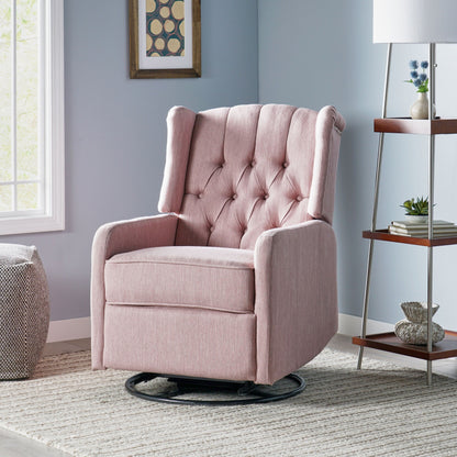 Fauteuil inclinable pivotant capitonné contemporain Mohaven par Christopher Knight Home