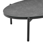 Ensemble de salon de jardin moderne Monk en osier gris et aluminium, 4 pièces, avec chaises pivotantes