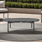 Ensemble de salon de jardin moderne Monk en osier gris et aluminium, 4 pièces, avec chaises pivotantes