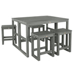 Ensemble de 6 tabourets et table de balcon modernes à hauteur de comptoir HIGHWOOD Monroe - N/A