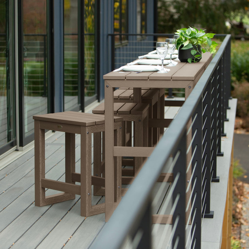 Ensemble de 6 tabourets et table de balcon modernes à hauteur de comptoir HIGHWOOD Monroe - N/A