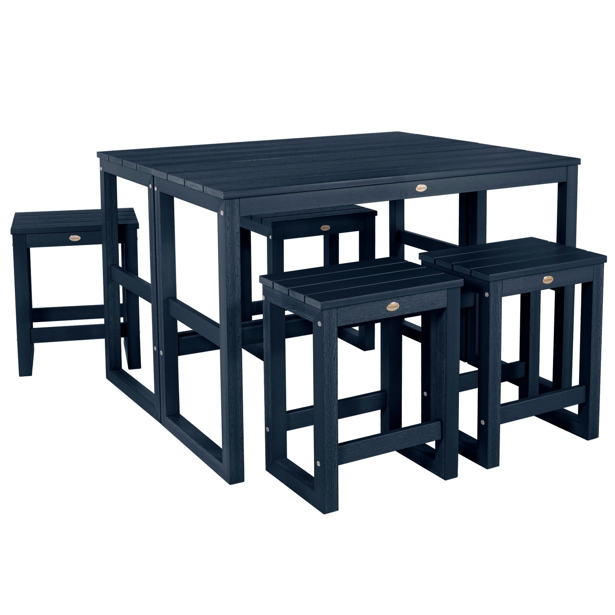 Ensemble de 6 tabourets et table de balcon modernes à hauteur de comptoir HIGHWOOD Monroe - N/A