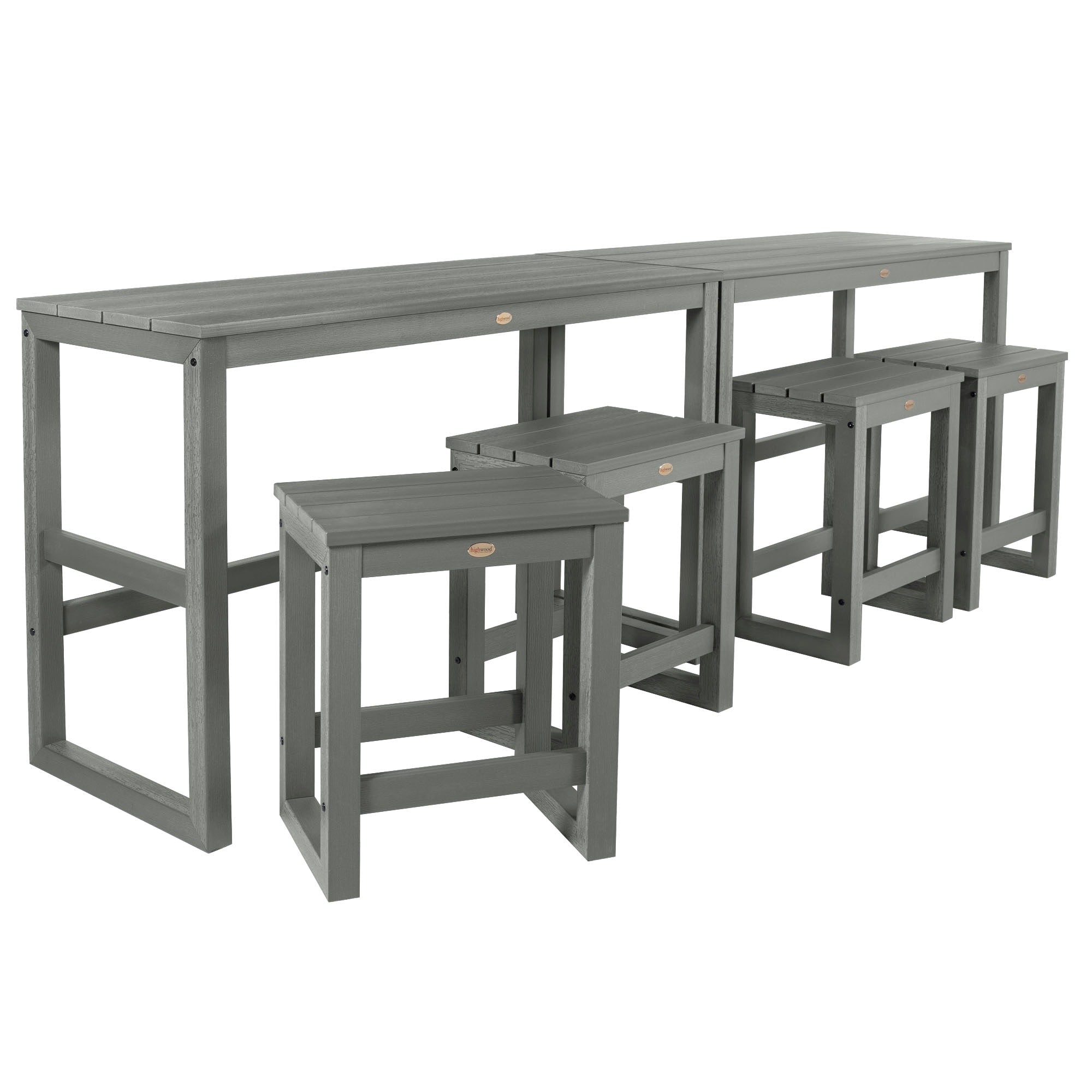 Ensemble de 6 tabourets et table de balcon modernes à hauteur de comptoir HIGHWOOD Monroe - N/A