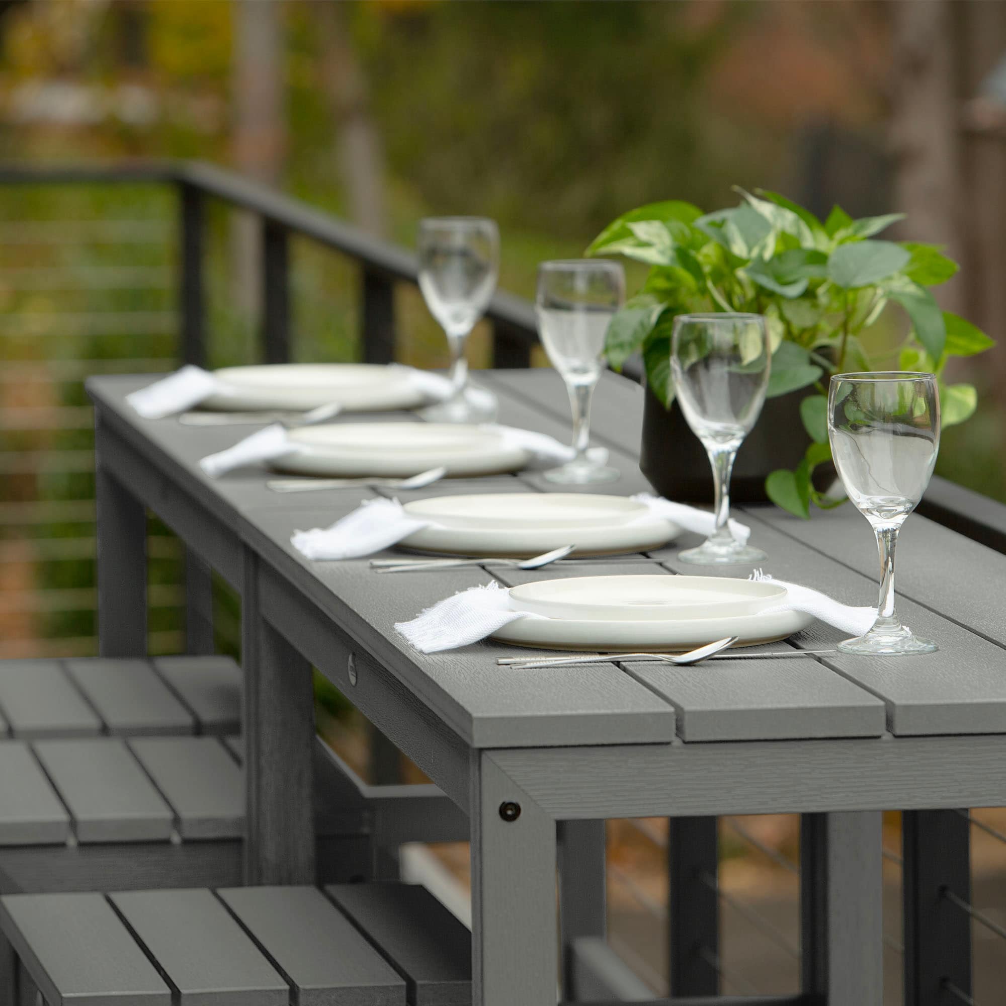 Ensemble de 6 tabourets et table de balcon modernes à hauteur de comptoir HIGHWOOD Monroe - N/A