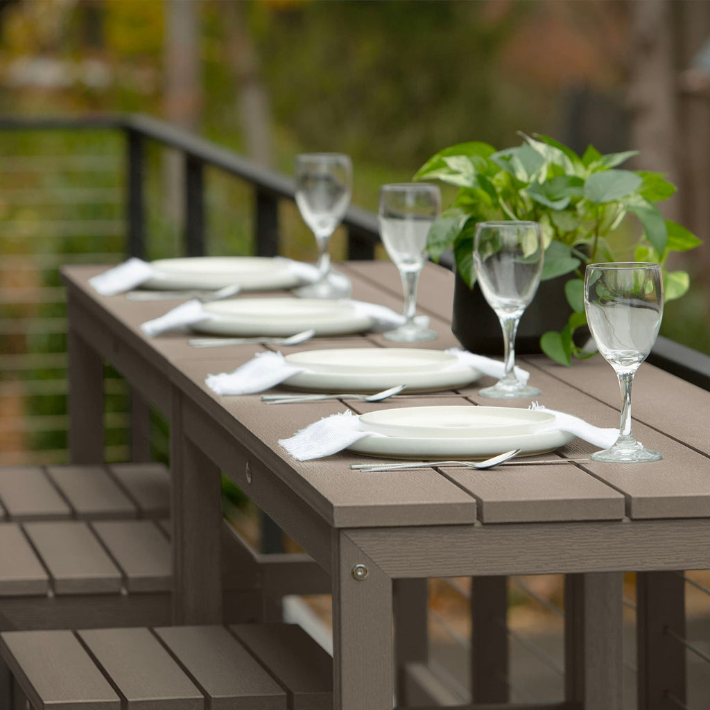 Ensemble de 6 tabourets et table de balcon modernes à hauteur de comptoir HIGHWOOD Monroe - N/A