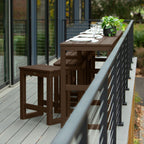 Ensemble de 6 tabourets et table de balcon modernes à hauteur de comptoir HIGHWOOD Monroe - N/A