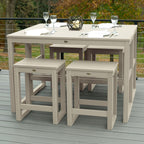 Ensemble de 6 tabourets et table de balcon modernes à hauteur de comptoir HIGHWOOD Monroe - N/A
