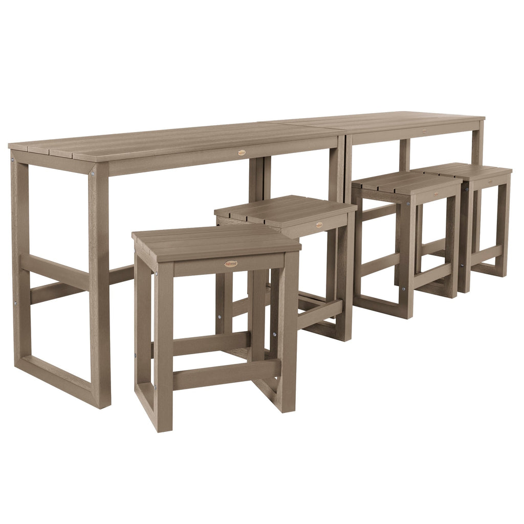 Ensemble de 6 tabourets et table de balcon modernes à hauteur de comptoir HIGHWOOD Monroe - N/A