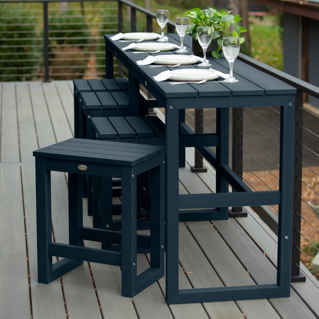 Ensemble de 6 tabourets et table de balcon modernes à hauteur de comptoir HIGHWOOD Monroe - N/A