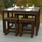 Ensemble de 6 tabourets et table de balcon modernes à hauteur de comptoir HIGHWOOD Monroe - N/A