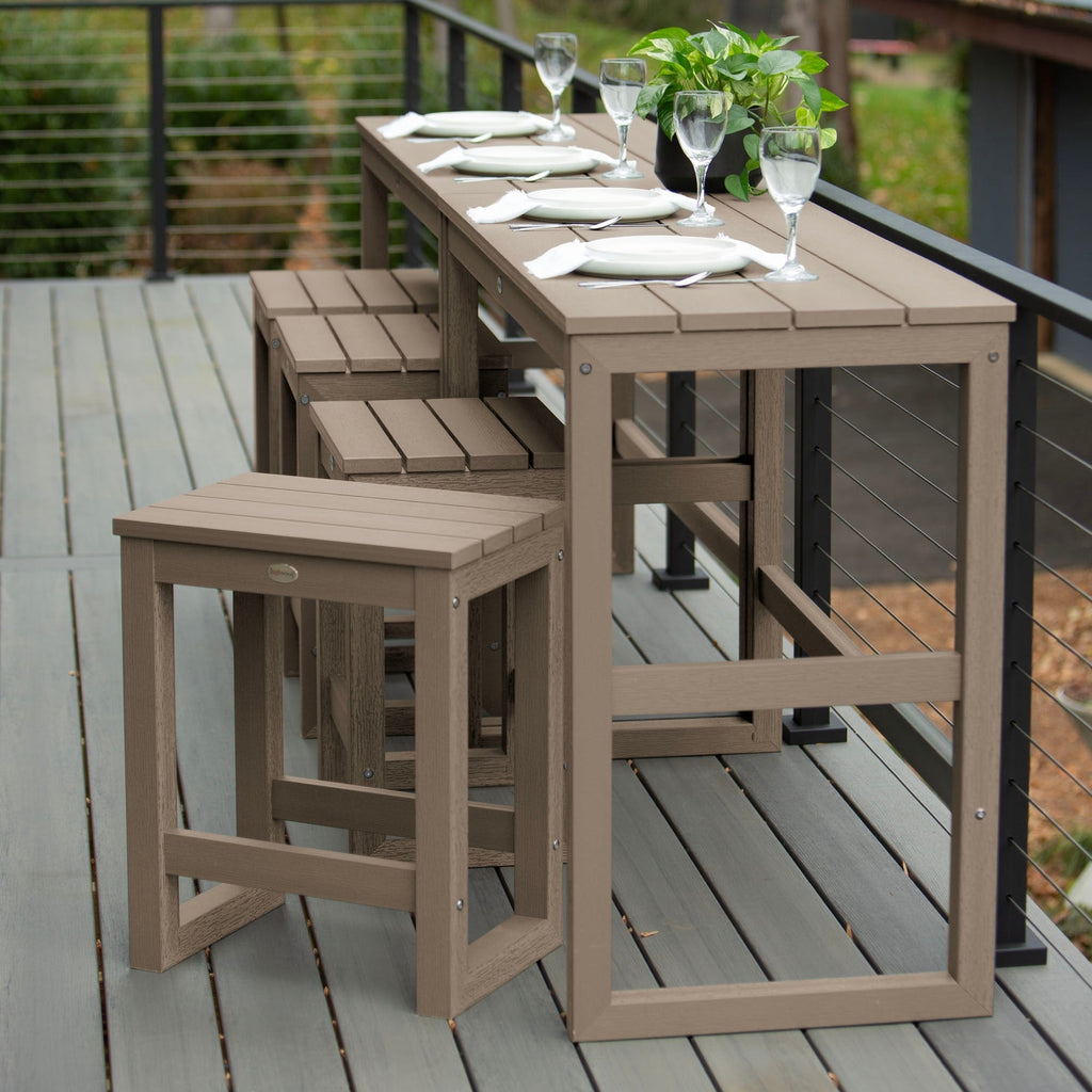 Ensemble de 6 tabourets et table de balcon modernes à hauteur de comptoir HIGHWOOD Monroe - N/A