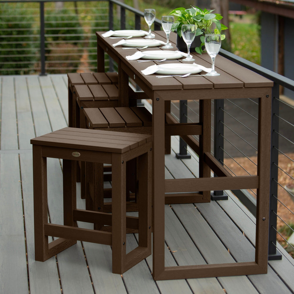 Ensemble de 6 tabourets et table de balcon modernes à hauteur de comptoir HIGHWOOD Monroe - N/A