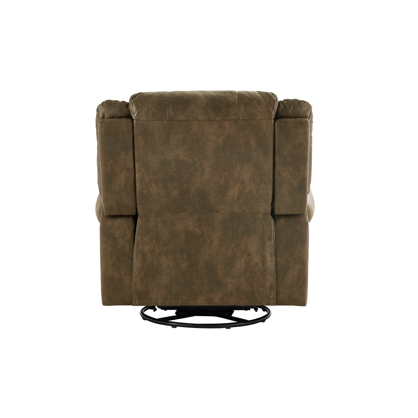 Fauteuil inclinable pivotant Monroe en microfibre polie avec tête de clou par iNSPIRE Q Classic