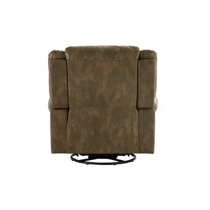 Fauteuil inclinable pivotant Monroe en microfibre polie avec tête de clou par iNSPIRE Q Classic