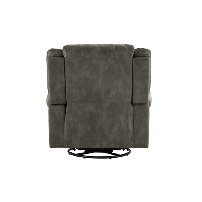 Fauteuil inclinable pivotant Monroe en microfibre polie avec tête de clou par iNSPIRE Q Classic