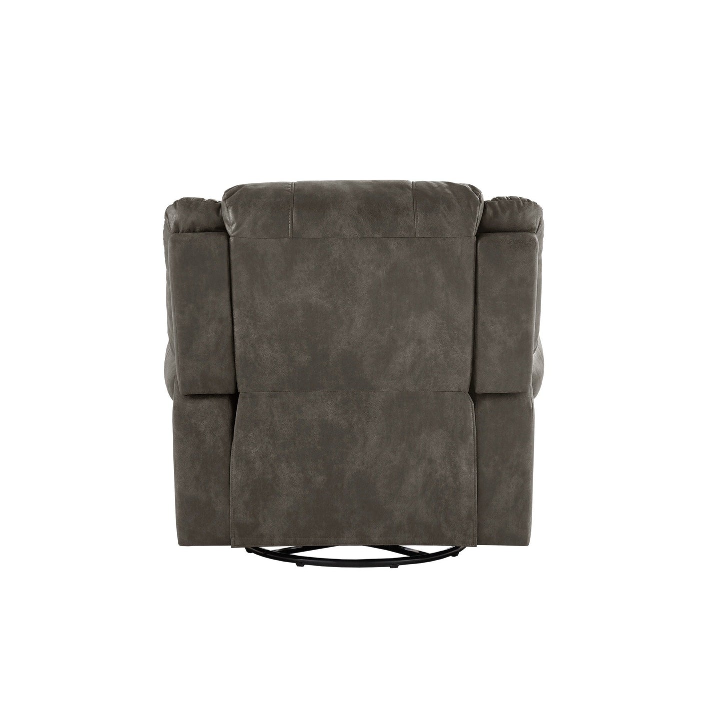 Fauteuil inclinable pivotant Monroe en microfibre polie avec tête de clou par iNSPIRE Q Classic